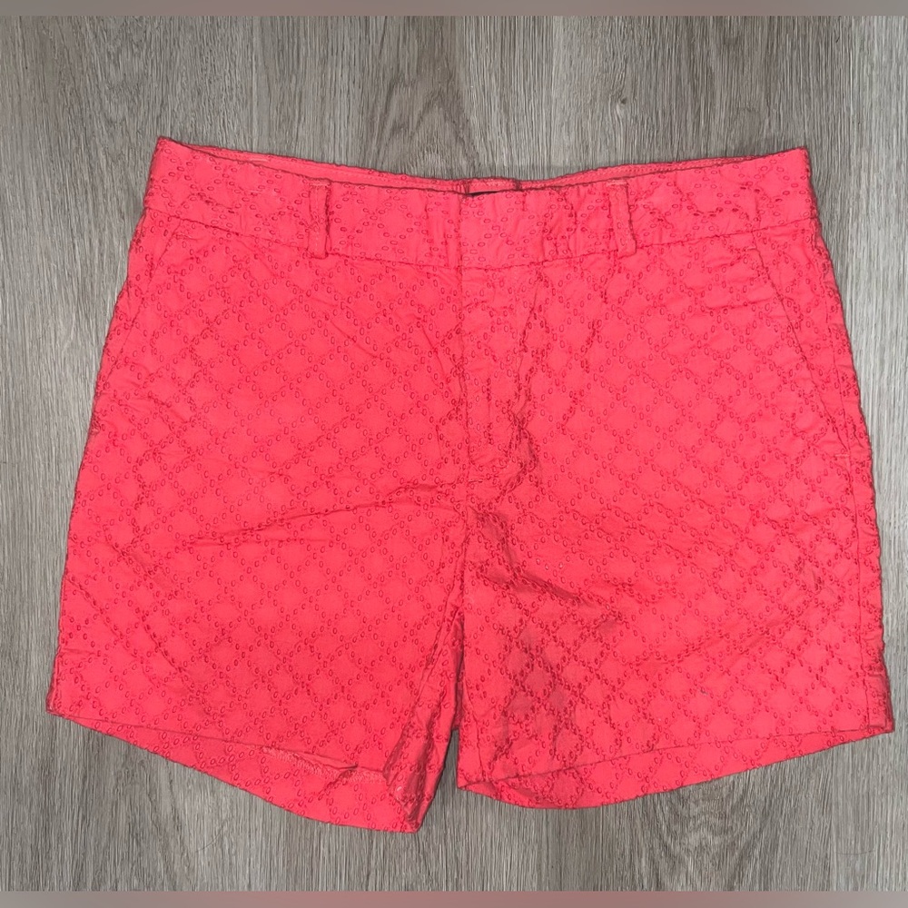 Banana Republic Women’s Eyelet Coral Modern Flat Shorts Size 4